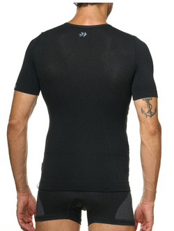 Koszulka termoaktywna z krótkim rękawem SIXS Windshell 2.0 całoroczna czarna unisex