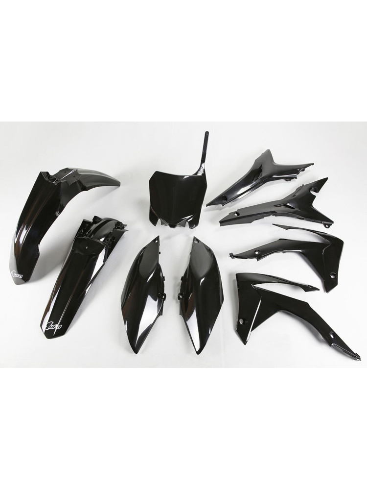 Komplet plastików UFO do Hondy CRF 250R (14-17), CRF 450R (13-16) z pokrywą filtra powietrza czarny