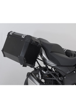 Zestaw: kufry boczne TRAX ADV + stelaże PRO SW-MOTECH 45/45L do motocykla Kawasaki Versys 1000 / 1000 S (18-), 1100/ SE (24-) [poj.: 2 x 45 L] czarne