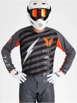 Bluza enduro Thor Launchmode Vented Raid szaro-czarna