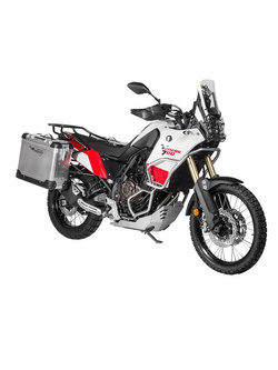 Zestaw: kufry boczne aluminiowe srebrne Zega Pro + stelaże czarne Touratech Yamaha Tenere 700 / World Raid (31+38L)