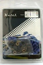 Śrubki mocujące KEITI do szyb motocyklowch niebieskie