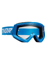 Gogle motocyklowe dziecięce Thor Combat Racer niebiesko-białe