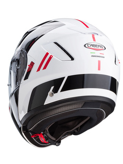 Kask szczękowy Caberg Levo X Manta matowy biało-czarno-czerwony