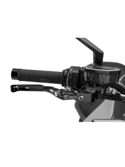 Regulowana dźwignia hamulca PUIG 4.0 Evo z zawiasem 90 stopni [przedłużana] czarna