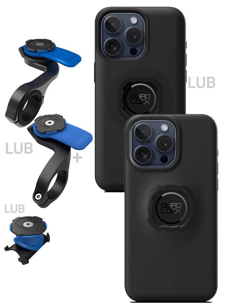 Zestaw rowerowy: etui na telefon iPhone 16 Pro Max + mocowanie Quad Lock