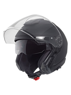Zestaw: Kask otwarty Schuberth J2 czarny matowy + dedykowany interkom motocyklowy