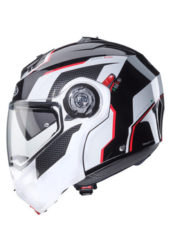 Kask szczękowy Caberg Duke Evo Move czarno-biało-czerwony