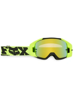 Gogle motocyklowe Fox Vue Core z żółtą szybką, czarne-fluo
