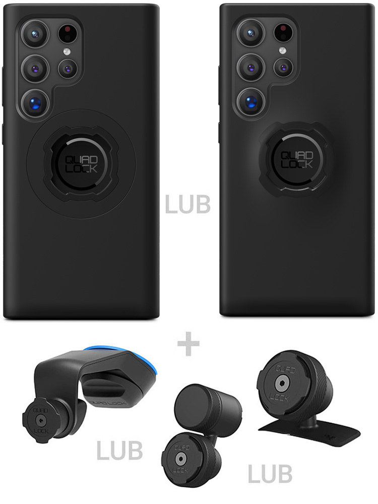 Zestaw do samochodu: etui na telefon Samsung Galaxy S24 Ultra + mocowanie Quad Lock