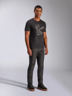 Koszulka z krótkim rękawem Alpinestars Tech Boot CSF czarna