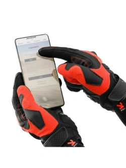 Rękawice motocyklowe Shima Spark 3.0 czarno-fluo czerwone