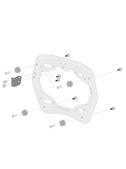 Zestaw: kufry boczne + kufer centralny + stelaże TRAX ADV SW-MOTECH do motocykla HONDA CRF1100 L Africa Twin (19-21) srebrne [pojemność 45 + 37 + 38L]