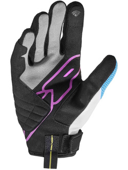 Rękawice motocyklowe damskie Spidi Flash-R Evo czarno-niebiesko-różowe