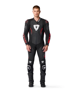 Kombinezon motocyklowy jednoczęściowy REV’IT! Argon 3 czarno-fluo czerwony