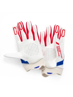 Rękawice cross 100% iTrack czerwono-biało-niebieskie