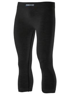 Legginsy termoaktywne SIXS PNX 3/4 Merinos czarne unisex