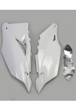 Osłony boczne tylne UFO do Kawasaki KXF 250 (21-), KXF 450 (19-) białe