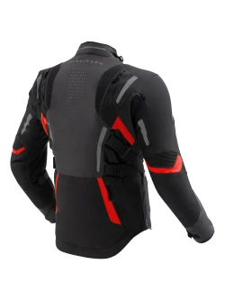 Kurtka motocyklowa tekstylna Rebelhorn Hiker IV czarno-szaro-czerwona