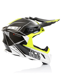 Kask enduro Acerbis Steel Carbon czarno-biało-żółty