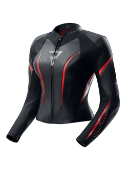 Kurtka motocyklowa damska skórzana Rebelhorn Diva ST czarno-czerwono-biała