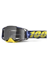 Gogle motocyklowe 100% Armega Koropi z przezroczystą szybką, zielono-niebieskie