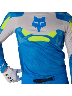 Bluza enduro Fox Flexair Tactile niebiesko-szara-fluo