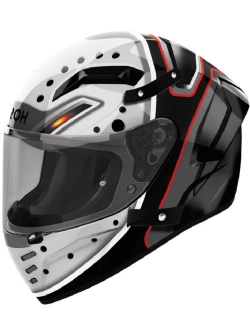 Kask integralny Airoh Connor Masker czarno-biało-czerwony połysk
