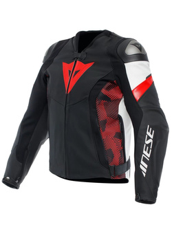 Kurtka motocyklowa skórzana Dainese Avro 5 czarno-czerwono-biała