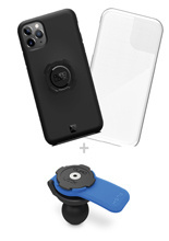 Zestaw: etui na telefon iPhone 11 PRO + pokrowiec przeciwdeszczowy + uchwyt kulowy Quad Lock