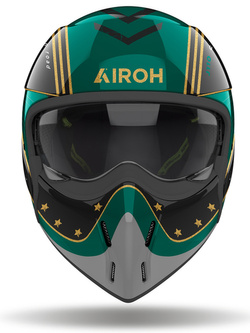 Kask modułowy Airoh J110 Command czarno-zielony