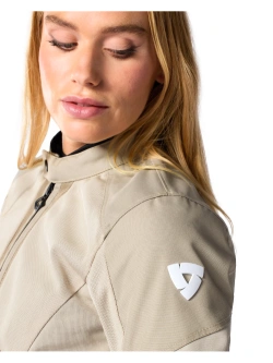 Kurtka motocyklowa damska tekstylna REV’IT! Torque 3 H2O brązowo-biała