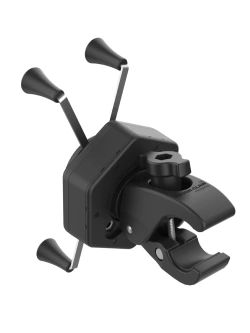 Uchwyt na telefon RAM X-Grip duży z adapterem tłumiącym wibracje i klamrą zaciskową Tough-Claw