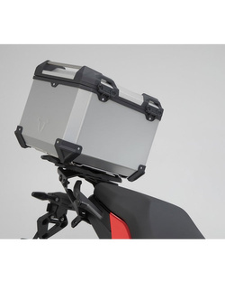 Zestaw: kufer centralny srebrny TRAX ADV + stelaż Street-rack SW-Motech BMW F 900 R / XR [19-] [pojemność: 38 L]