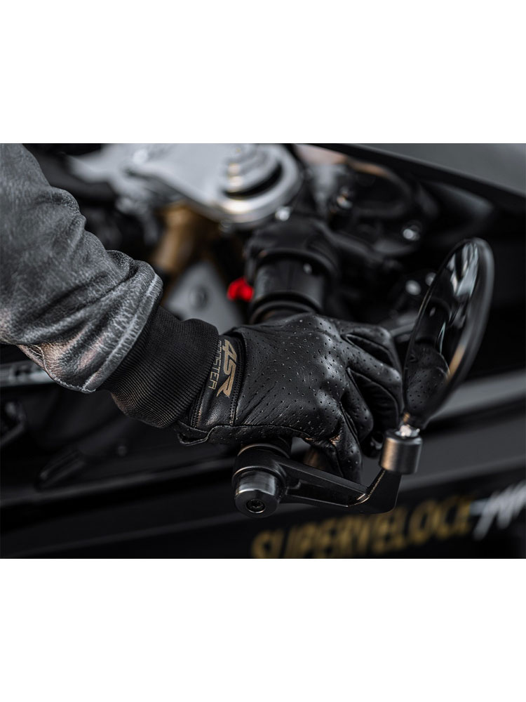 Rękawice motocyklowe skórzane 4SR Monster EVO czarne