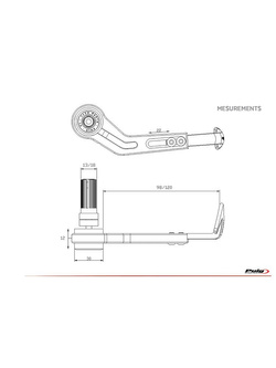 Osłona dźwigni hamulca PUIG srebrna