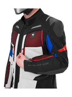Kurtka motocyklowa tekstylna Shima Dune 2.0 G2 czarno-biało-niebieska
