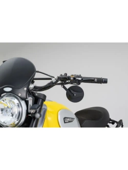 Lusterko motocyklowe krótkie Daytona D-Mirror-18 Nylon do montażu na końcu manetki czarne [adapter]
