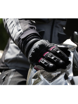 Rękawice motocyklowe damskie Modeka Air Ride czarno-różowe