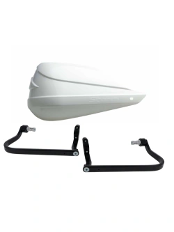 Osłony dłoni Barkbusters Storm, białe + zestaw montażowy BMW, Honda, KTM, Suzuki (wybrane modele)