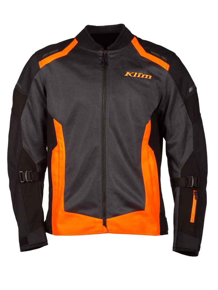 Kurtka motocyklowa tekstylna Klim Induction czarno-pomarańczowa