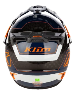 Kask adventure Klim Krios Pro Rally niebiesko-pomarańczowo-biały