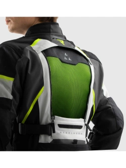 Kurtka motocyklowa tekstylna Rebelhorn Hardy 3.0 czarno-szaro-żółta