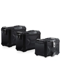 Zestaw: kufry boczne + kufer centralny TRAX ADV + stelaże SW-Motech Ducati Multistrada V2/ S (12,13,14) (24-) czarne