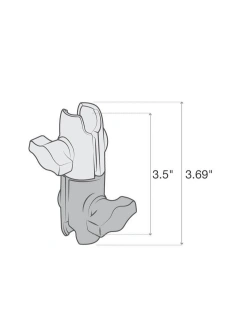 Kompozytowe ramię obrotowe RAM z podwójnym gniazdem kulowym 1" [rozmiar B]