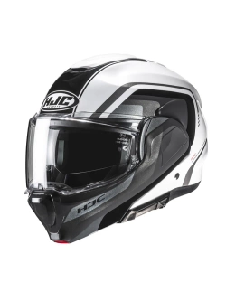 Kask szczękowy HJC F100 Reff szaro-biały