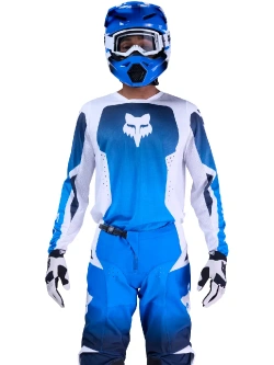 Bluza enduro Fox 180 Shield biało-niebieska