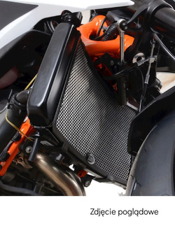 Osłona chłodnicy R&G aluminiowa do KTM 890R Duke (20-) pomarańczowa
