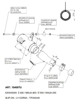 Tłumik motocyklowy LeoVince LV Corsa Titanium Kawasaki (wybrane modele) [tytan]
