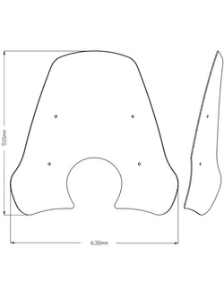 Szyba motocyklowa turystyczna PUIG Vespa (wybrane modele) lekko przyciemniana